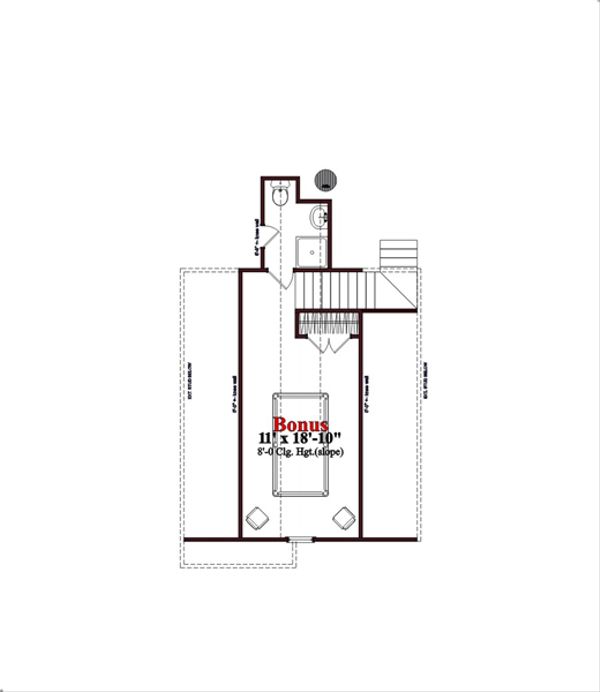 Traditional Floor Plan - Upper Floor Plan #63-352