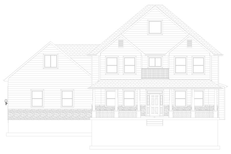 Architectural House Design - Exterior - Front Elevation 6 for Farmhouse House Plan #1060-140 - 5 bed, 2.5 bath