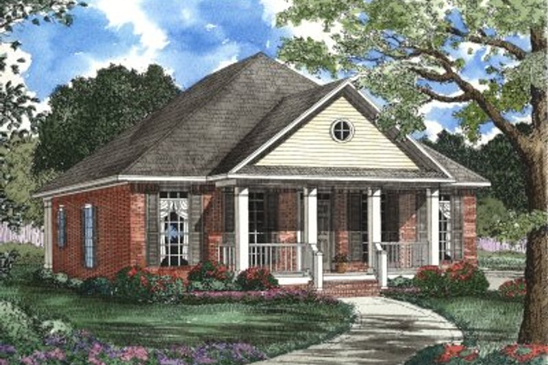 House Plan Design - Southern Exterior - Front Elevation Plan #17-1097