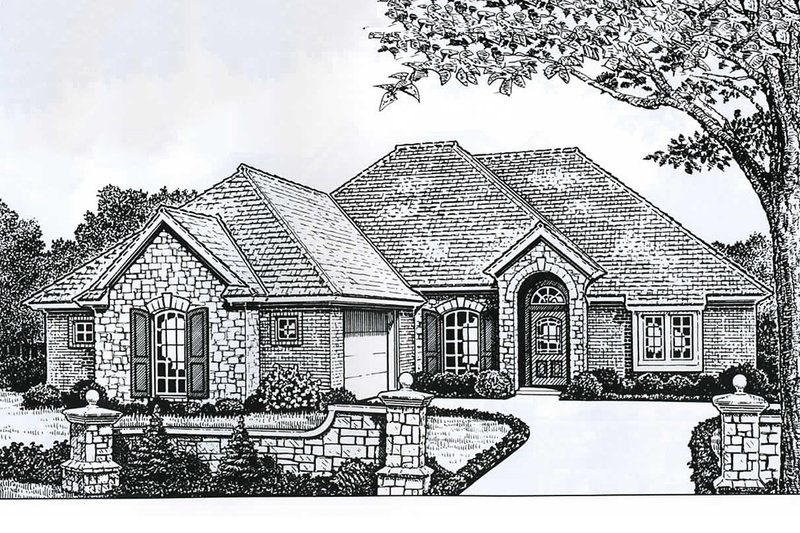 Home Plan - European Exterior - Front Elevation Plan #310-899