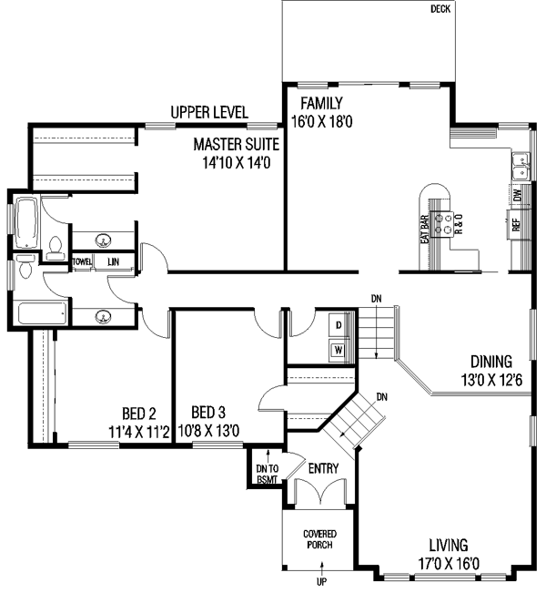 Architectural House Design - Traditional Floor Plan - Main Floor Plan #60-136