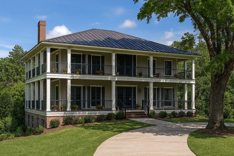 Southern Style House Plan - 3 Beds 3.5 Baths 3060 Sq/Ft Plan #17-2053 Exterior