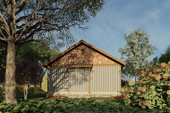 Exterior - Rear Elevation for Country House Plan #17-2604 - 2 bed, 1 bath