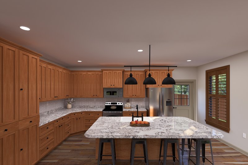 Architectural House Design - Interior - Kitchen 1 for Ranch House Plan #1060-386 - 2 bed, 2 bath