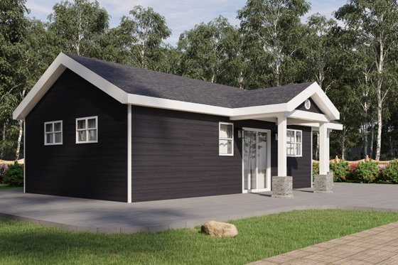 Exterior - Other Elevation for Traditional House Plan #1106-22, 1 bath