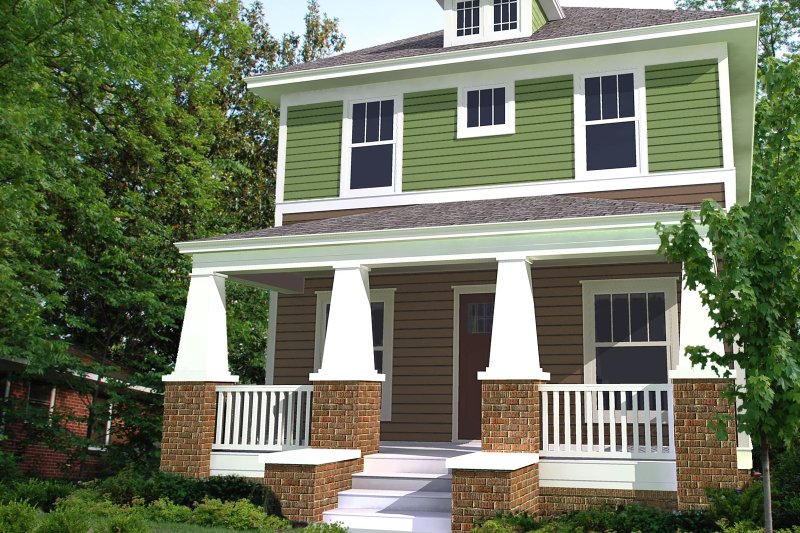 Dream House Plan - Craftsman Exterior - Front Elevation Plan #461-22