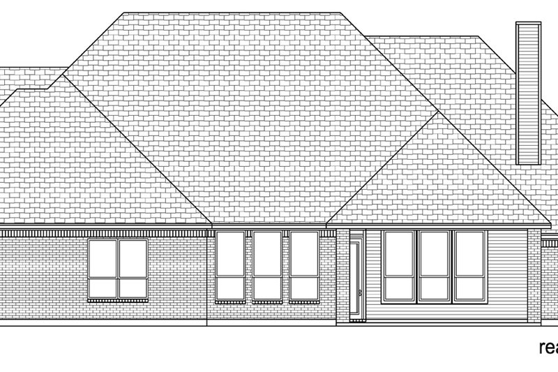 House Blueprint - Exterior - Rear Elevation for Traditional House Plan #84-611 - 3 bed, 2.5 bath