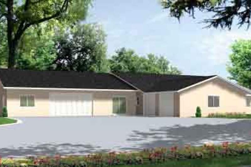 Dream House Plan - Adobe / Southwestern Exterior - Front Elevation Plan #1-888