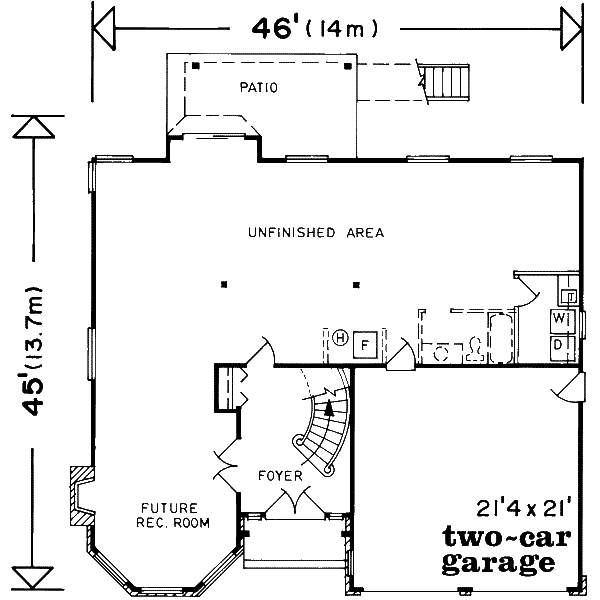 European Floor Plan - Main Floor Plan #47-587