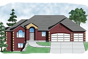 Ranch Exterior - Front Elevation Plan #5-127