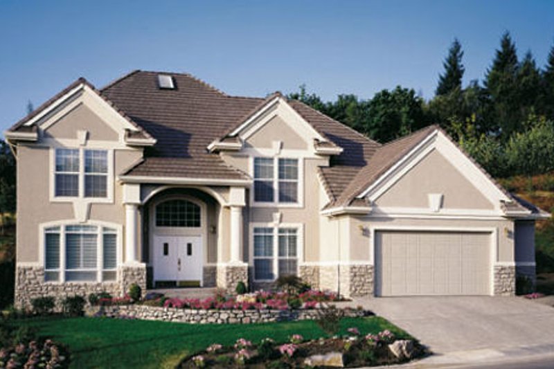 Dream House Plan - Mediterranean Exterior - Front Elevation Plan #48-455