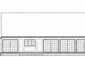 Exterior - Rear Elevation for Tudor House Plan #72-309 - 2 bed, 3 bath