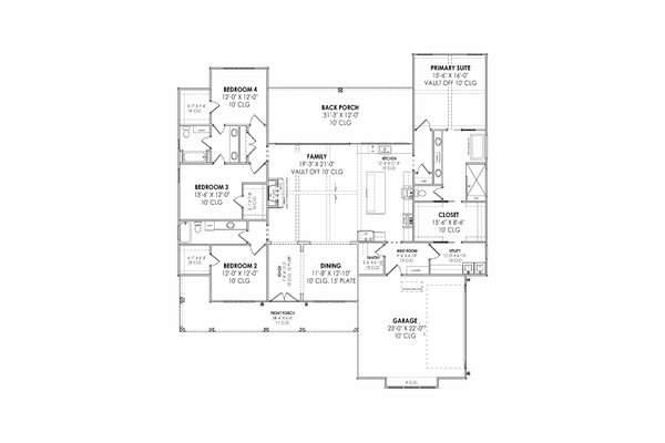 Farmhouse Floor Plan - Main Floor Plan #1096-66