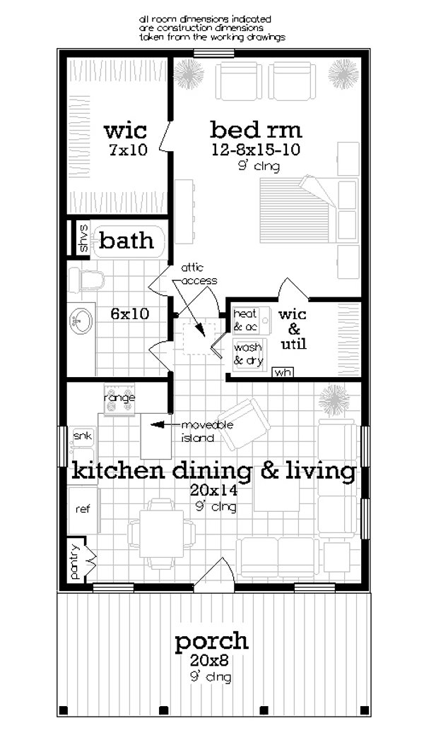 Architectural House Design - Cottage Floor Plan - Main Floor Plan #45-624