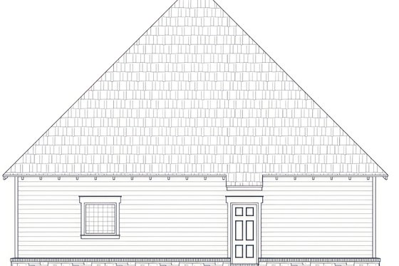 Exterior - Rear Elevation for Cottage House Plan #21-652 - 3 bed, 2.5 bath