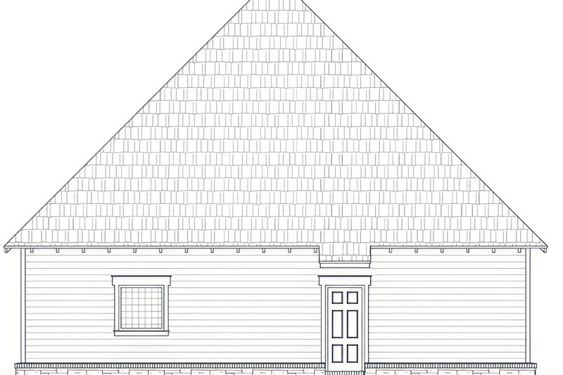 House Blueprint - Exterior - Rear Elevation for Cottage House Plan #21-652 - 3 bed, 2.5 bath