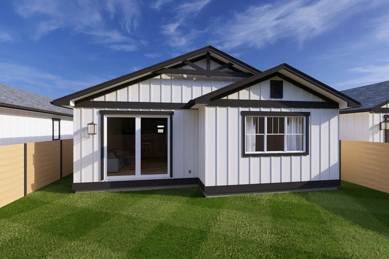 House Design - Exterior - Rear Elevation for Craftsman House Plan #126-282 - 3 bed, 2.5 bath