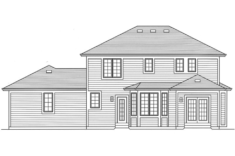 Dream House Plan - Exterior - Rear Elevation for Traditional House Plan #46-871 - 4 bed, 2.5 bath