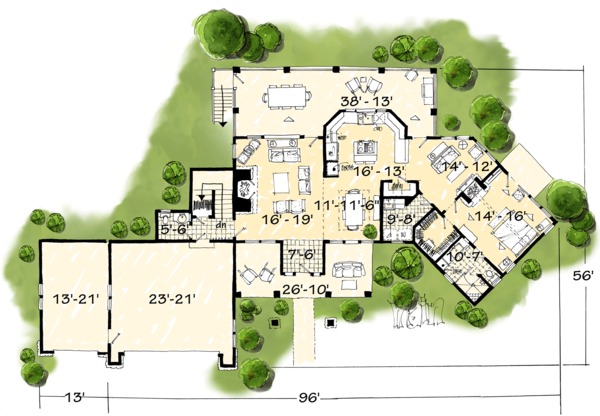Home Plan - Country Floor Plan - Main Floor Plan #942-24