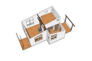 Craftsman Style House Plan - 1 Beds 1 Baths 432 Sq/Ft Plan #890-11 