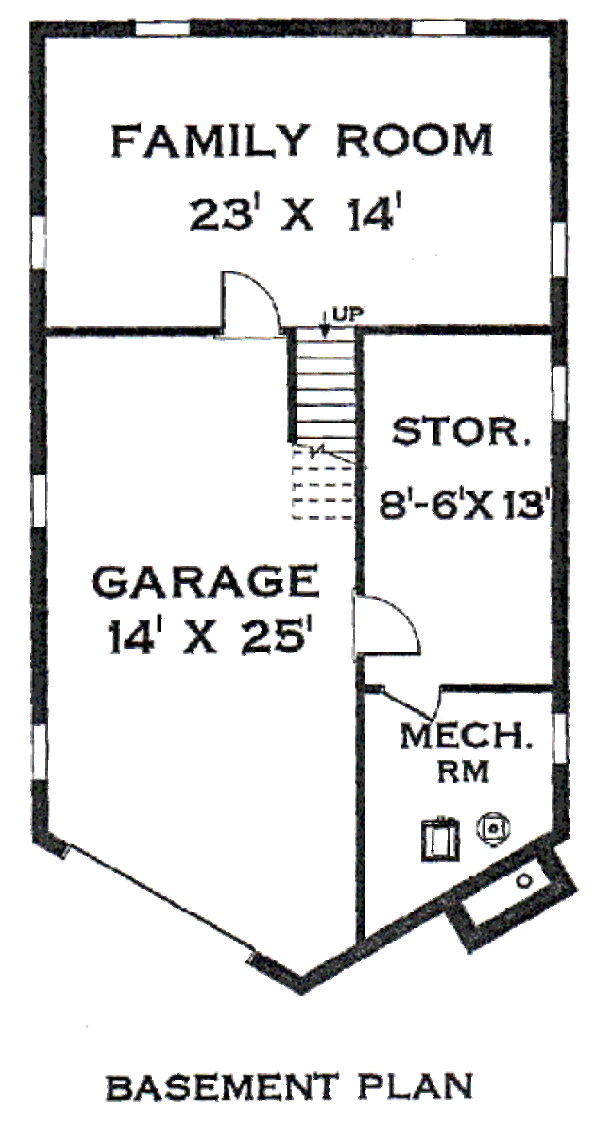 Home Plan - Cabin Floor Plan - Lower Floor Plan #3-104