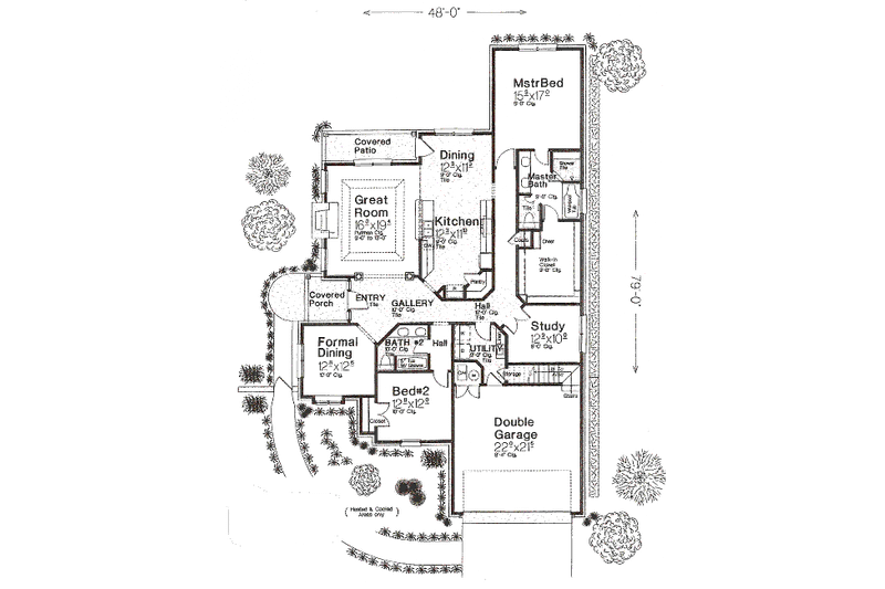 Home Plan - Floor Plan - Main Floor for European House Plan #310-957 - 2 bed, 2 bath