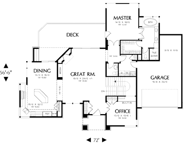 Architectural House Design - Floor Plan - Main Floor Plan #48-480