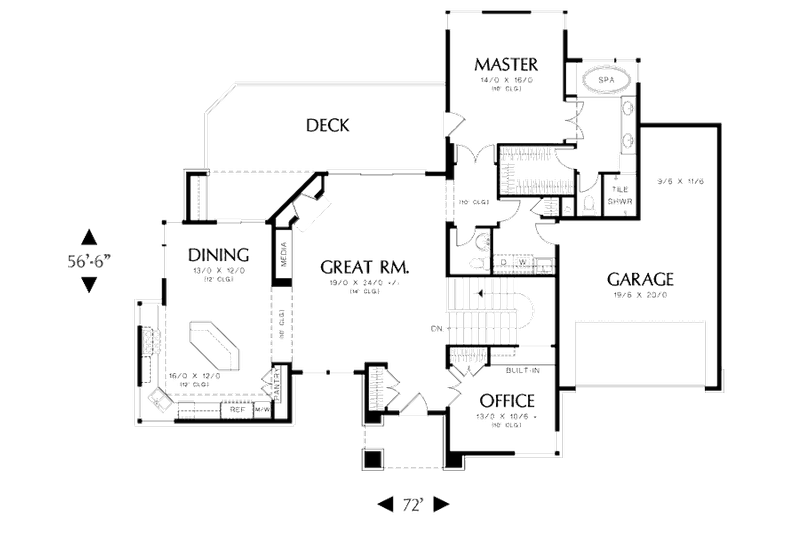 Dream House Plan - Floor Plan - Main Floor House Plan #48-480 - 3 bed, 2.5 bath