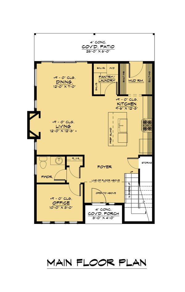 Dream House Plan - Farmhouse Floor Plan - Main Floor Plan #1066-221