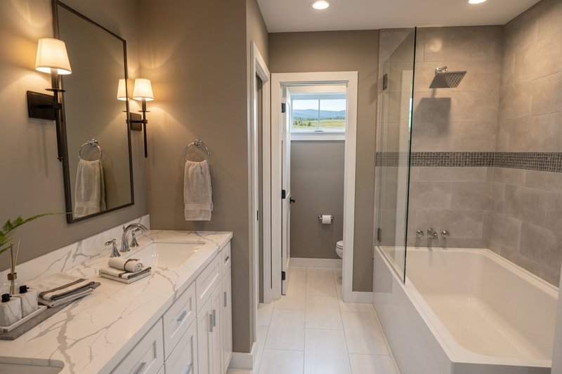 Architectural House Design - Interior - Master Bathroom for Craftsman House Plan #51-1525 - 3 bed, 2.5 bath