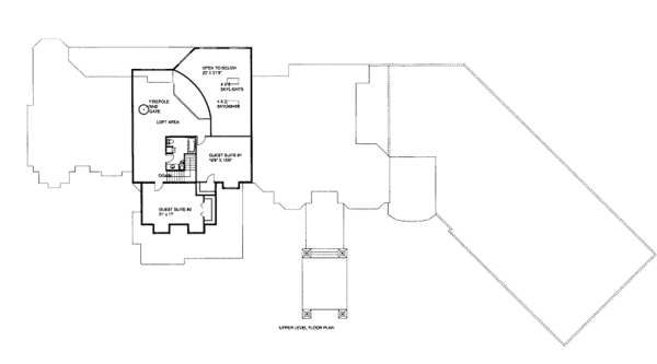 Craftsman Floor Plan - Upper Floor Plan #117-699