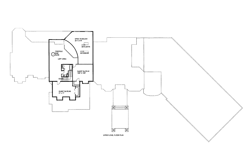 Dream House Plan - Floor Plan - Upper Floor for Craftsman House Plan #117-699 - 5 bed, 3 bath