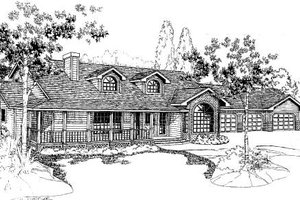 Ranch Exterior - Front Elevation Plan #60-150