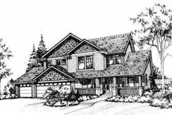 Exterior - Front Elevation for Craftsman House Plan #78-122 - 4 bed, 2.5 bath