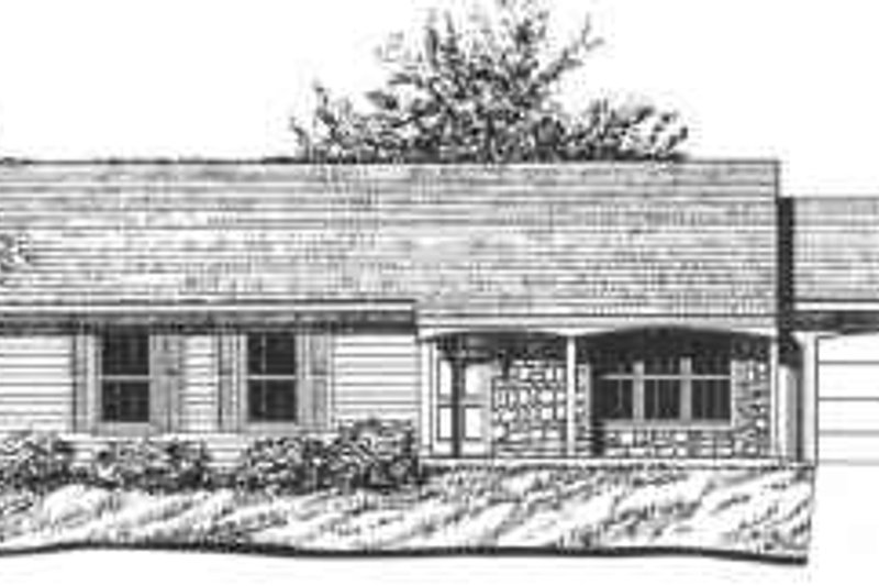 House Blueprint - Ranch Exterior - Front Elevation Plan #30-111