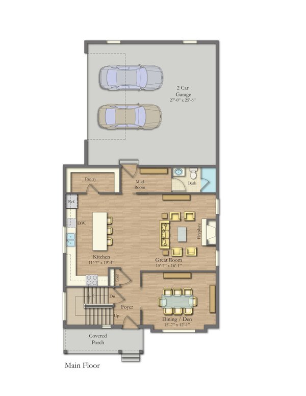 Home Plan - Traditional Floor Plan - Main Floor Plan #1057-41