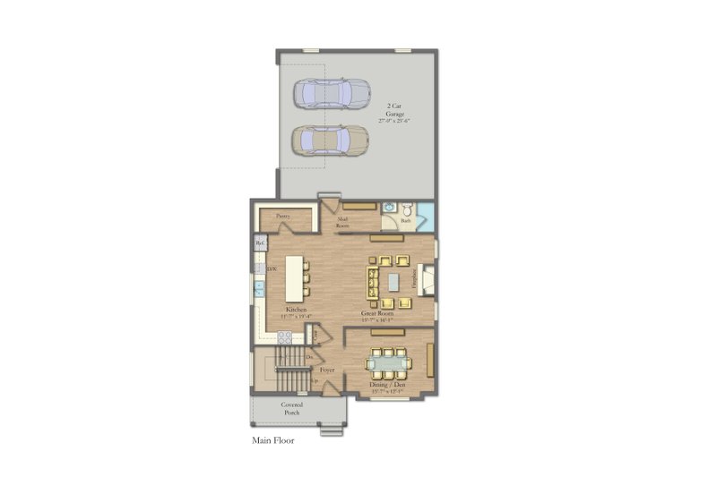 Home Plan - Floor Plan - Main Floor for Traditional House Plan #1057-41 - 3 bed, 3 bath