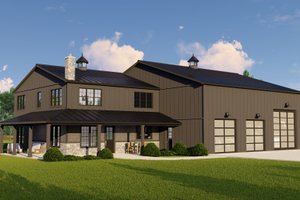 Country Exterior - Front Elevation Plan #1064-200