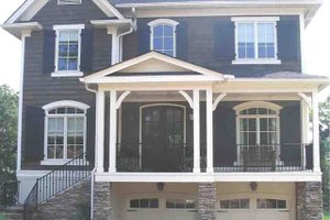 Exterior - Front Elevation 3 for European House Plan #1054-42 - 3 bed, 3 bath