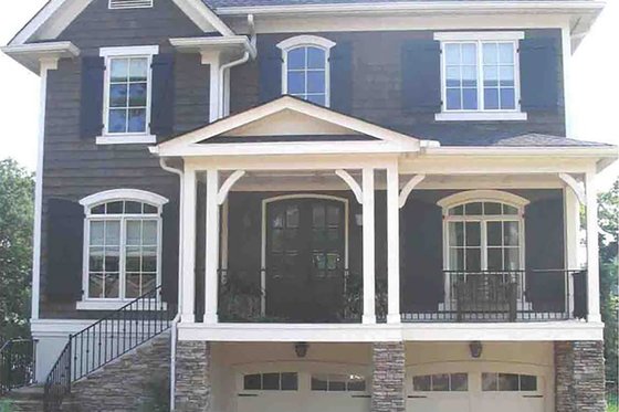 Exterior - Front Elevation 3 for European House Plan #1054-42 - 3 bed, 3 bath