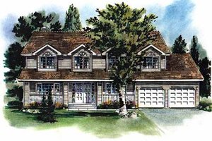 Traditional Exterior - Front Elevation Plan #18-225