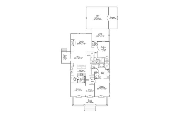 Traditional Floor Plan - Main Floor Plan #69-454