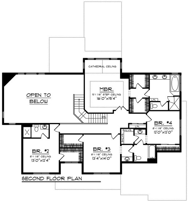 Home Plan - Craftsman Floor Plan - Upper Floor Plan #70-1432