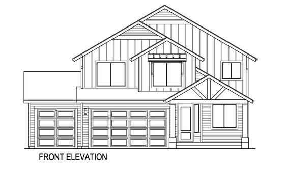 Exterior - Front Elevation 3 for Farmhouse House Plan #569-88 - 4 bed, 3 bath