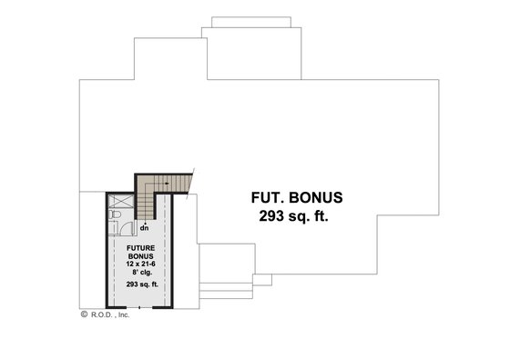 Floor Plan - Upper Floor for Farmhouse House Plan #51-1217 - 3 bed, 2.5 bath