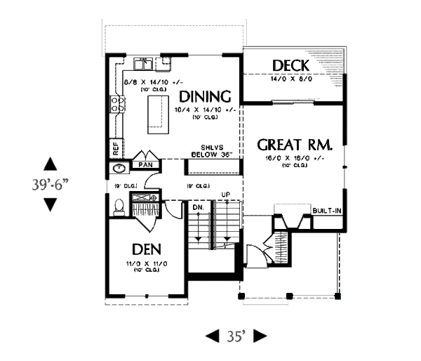 Home Plan - Traditional Floor Plan - Main Floor Plan #48-504