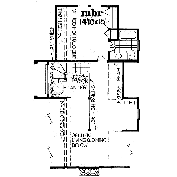 Modern Floor Plan - Upper Floor Plan #47-189