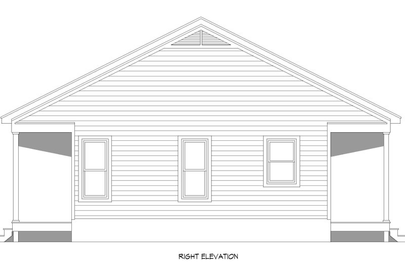 Architectural House Design - Exterior - Other Elevation 1 for Southern House Plan #932-889 - 1 bed, 1 bath