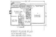 Colonial Style House Plan - 5 Beds 2.5 Baths 1994 Sq/Ft Plan #53-215 