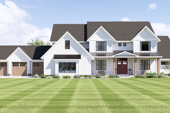 Exterior - Front Elevation 3 for Farmhouse House Plan #1064-99 - 5 bed, 4.5 bath